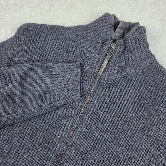 Rodd & Gunn Mens Small Full Zip Sweater Navy Blue Pure Merino Wool European Yarn - Picture 1 of 14